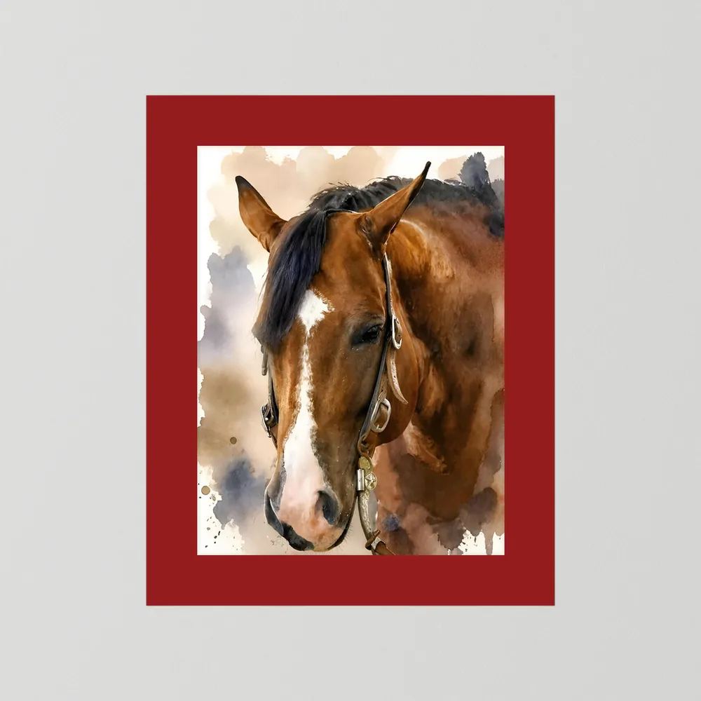 Bridle & Soft Wash — Quarter Horse Watercolor
