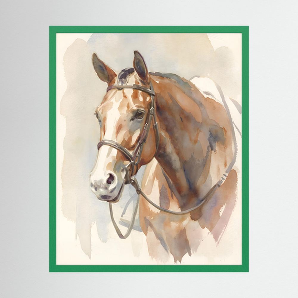 Ready To Show – Hunter Quarter Horse in Watercolor