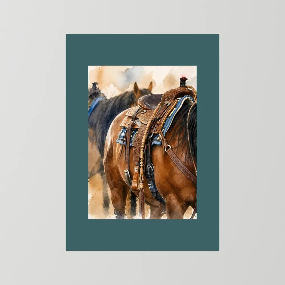 Delta Saddlework — Quarter Horse Watercolor