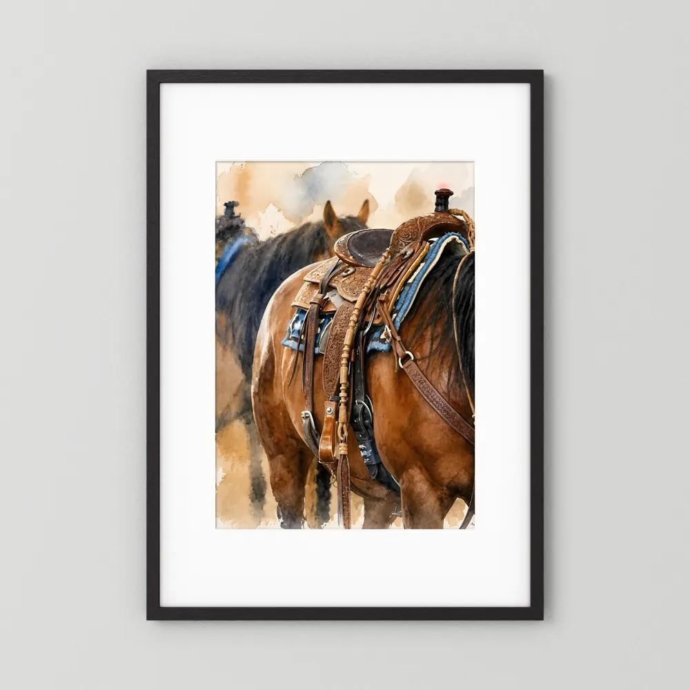 Delta Saddlework — Quarter Horse Watercolor