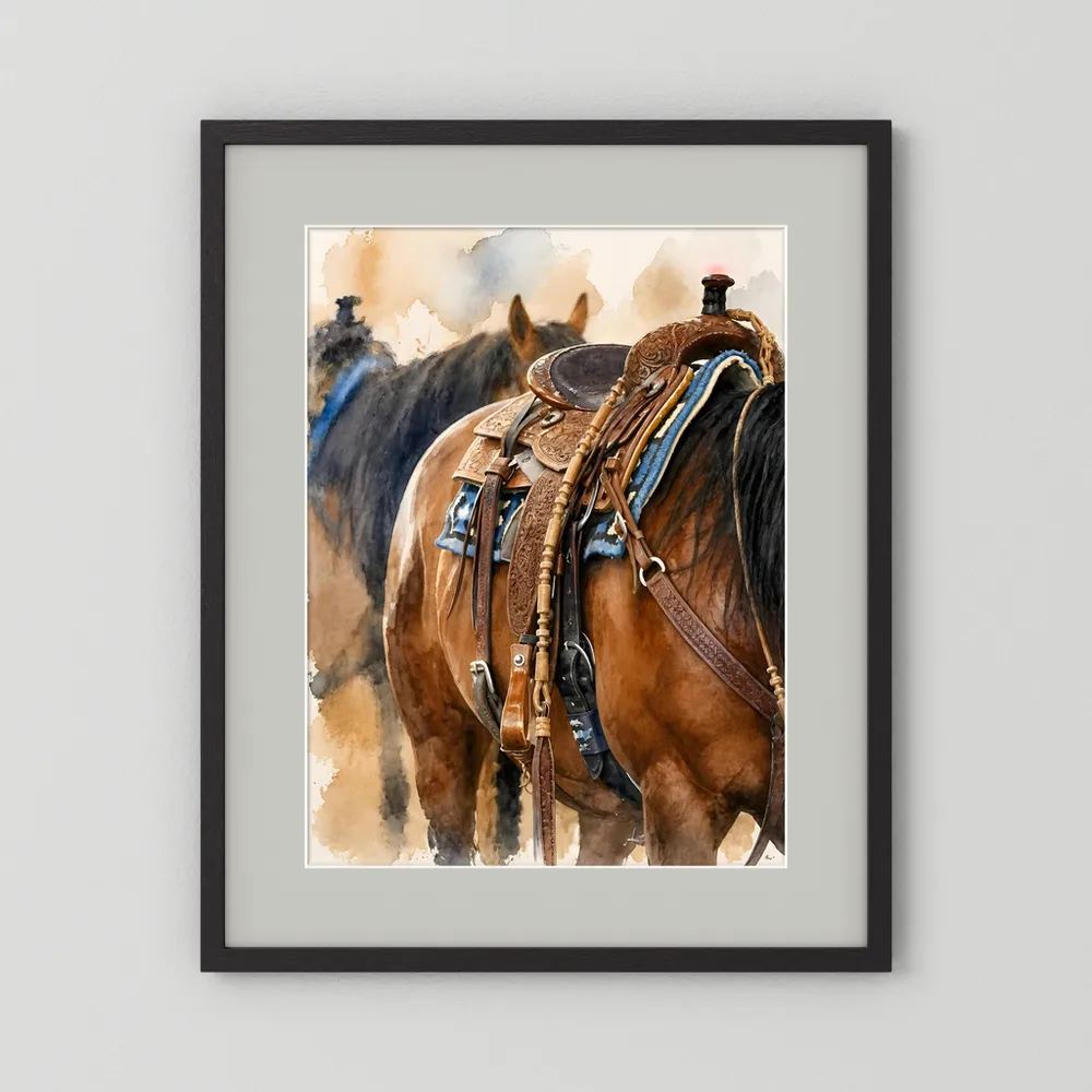 Delta Saddlework — Quarter Horse Watercolor