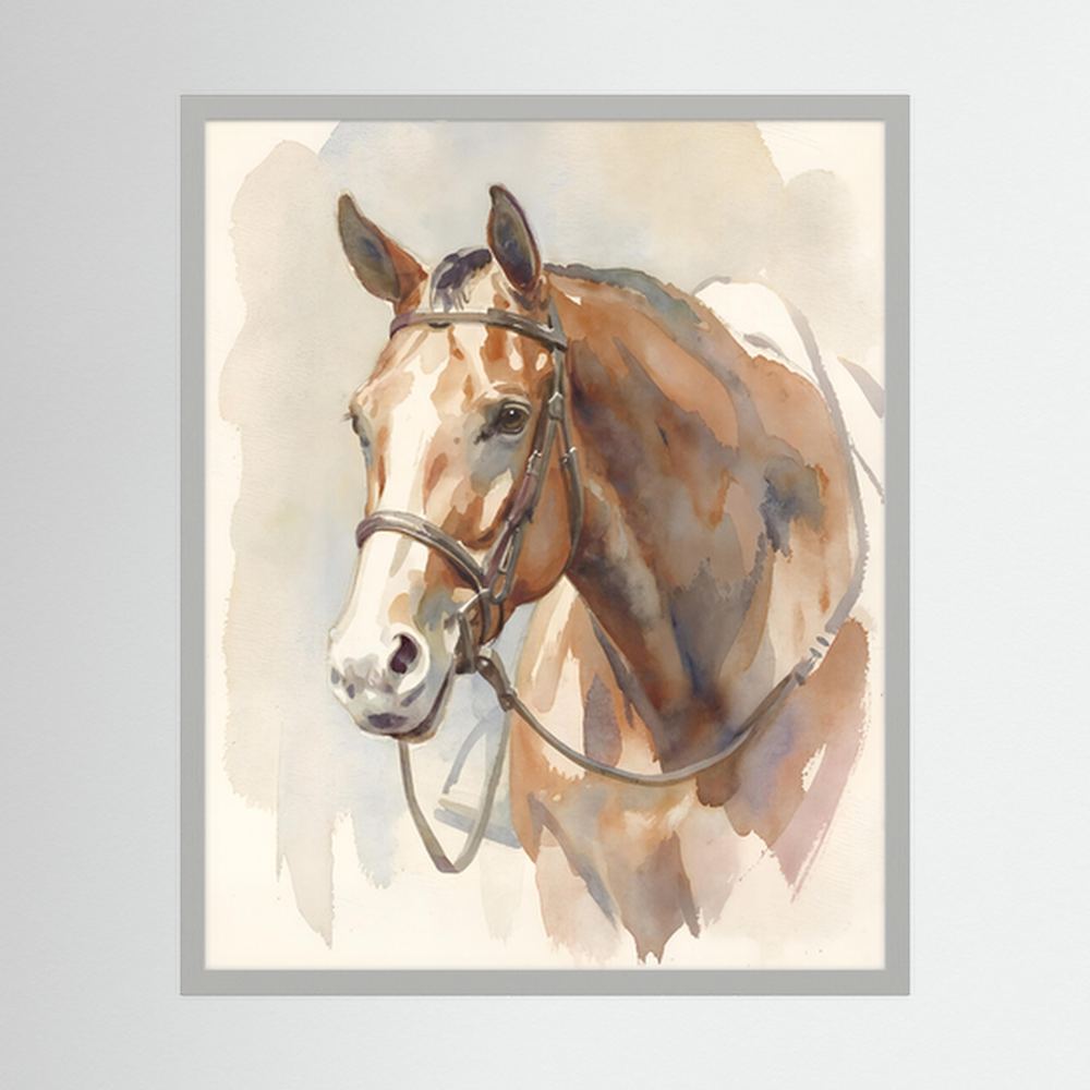 Ready To Show – Hunter Quarter Horse in Watercolor