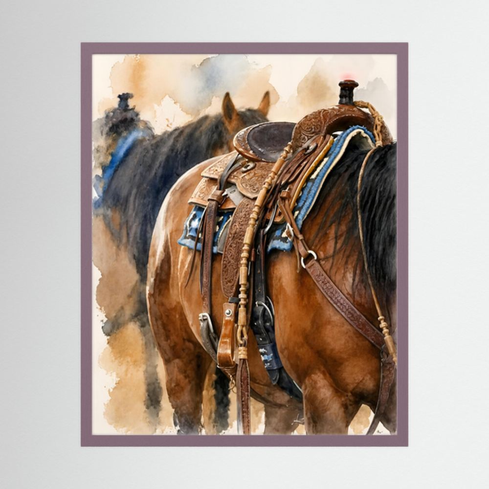 Delta Saddlework — Quarter Horse Watercolor