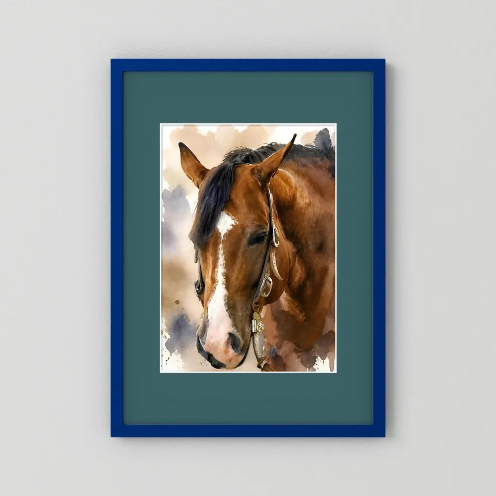 Bridle & Soft Wash — Quarter Horse Watercolor