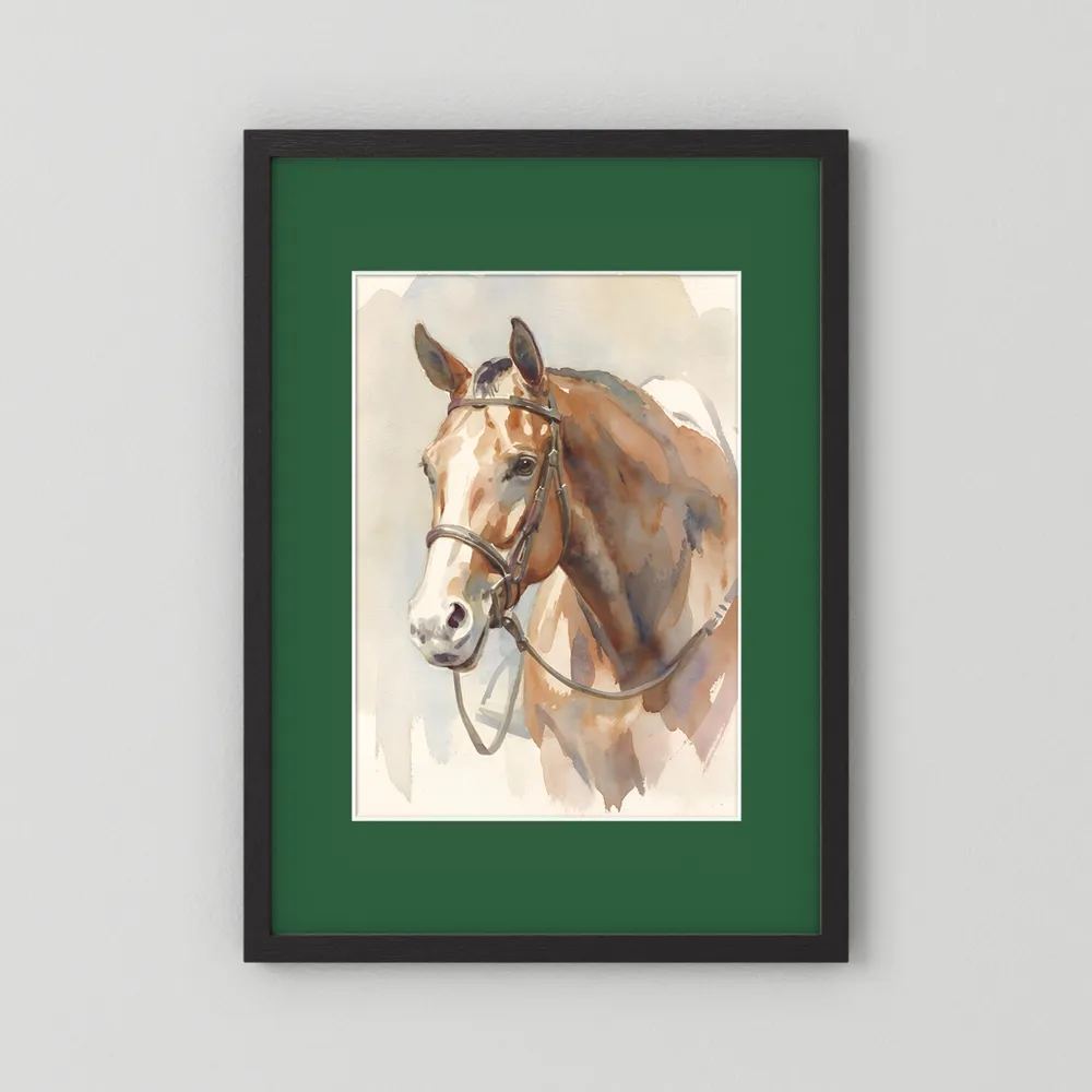 Ready To Show – Hunter Quarter Horse in Watercolor