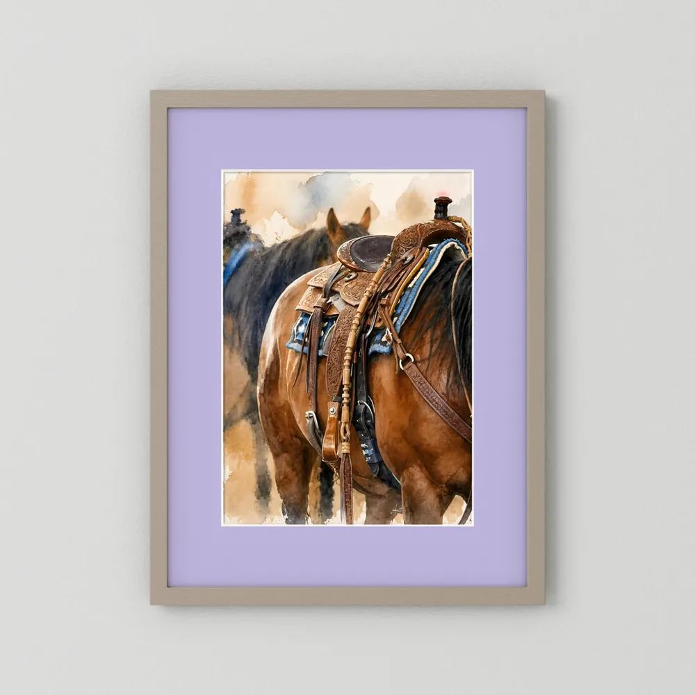 Delta Saddlework — Quarter Horse Watercolor