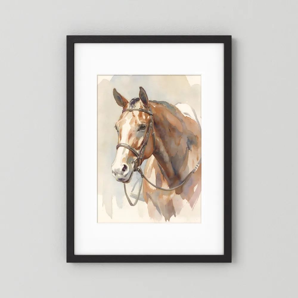 Ready To Show – Hunter Quarter Horse in Watercolor