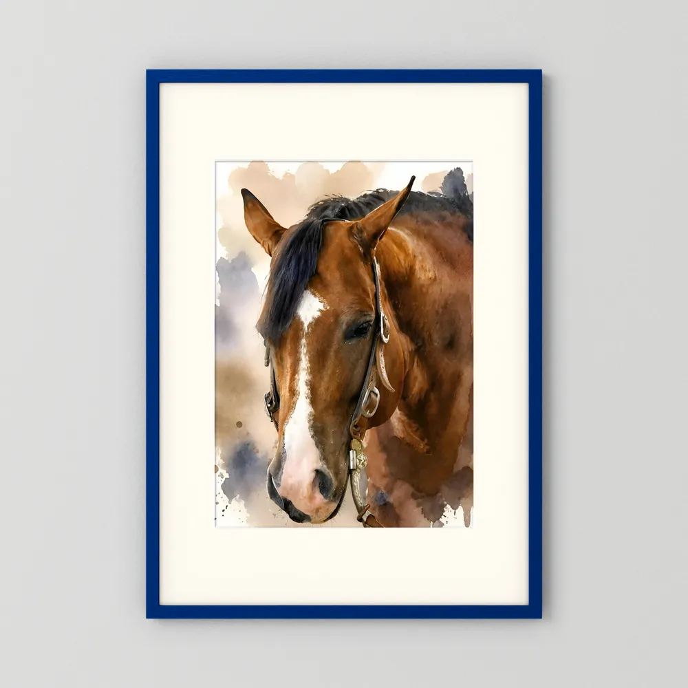 Bridle & Soft Wash — Quarter Horse Watercolor