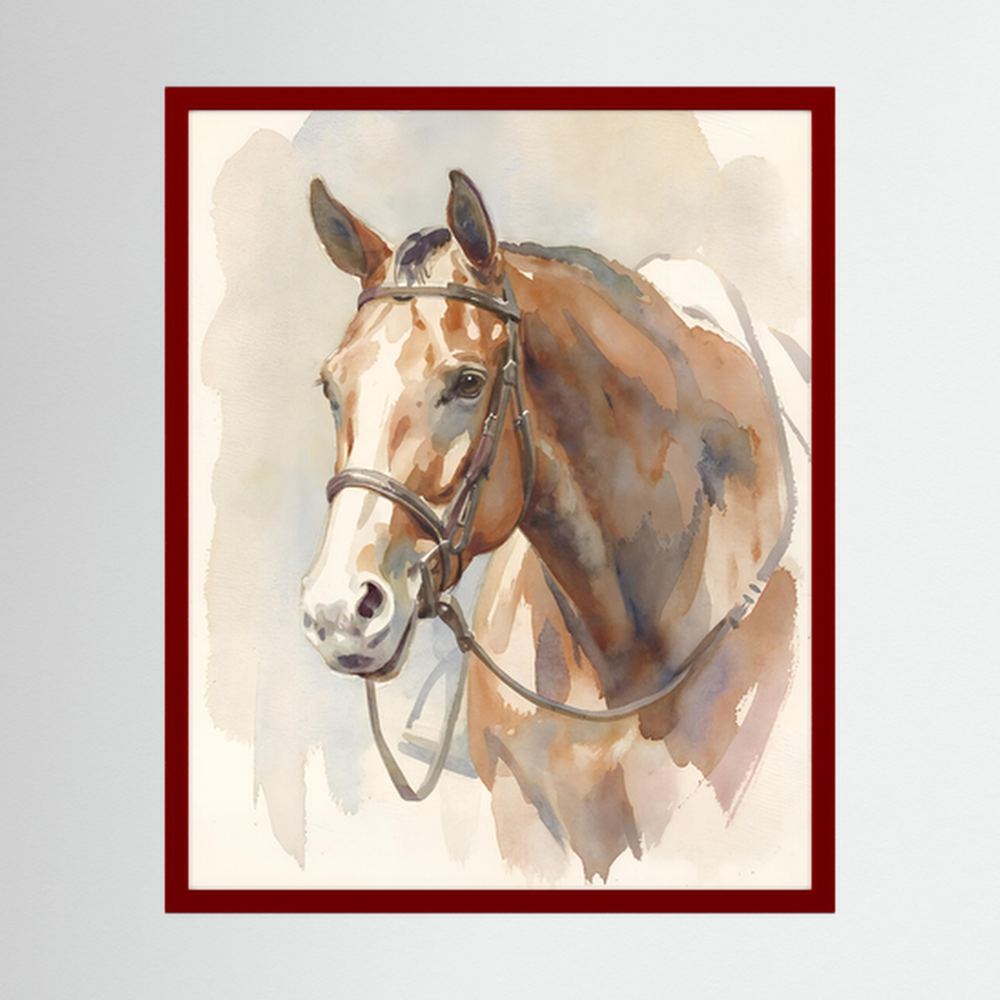 Ready To Show – Hunter Quarter Horse in Watercolor