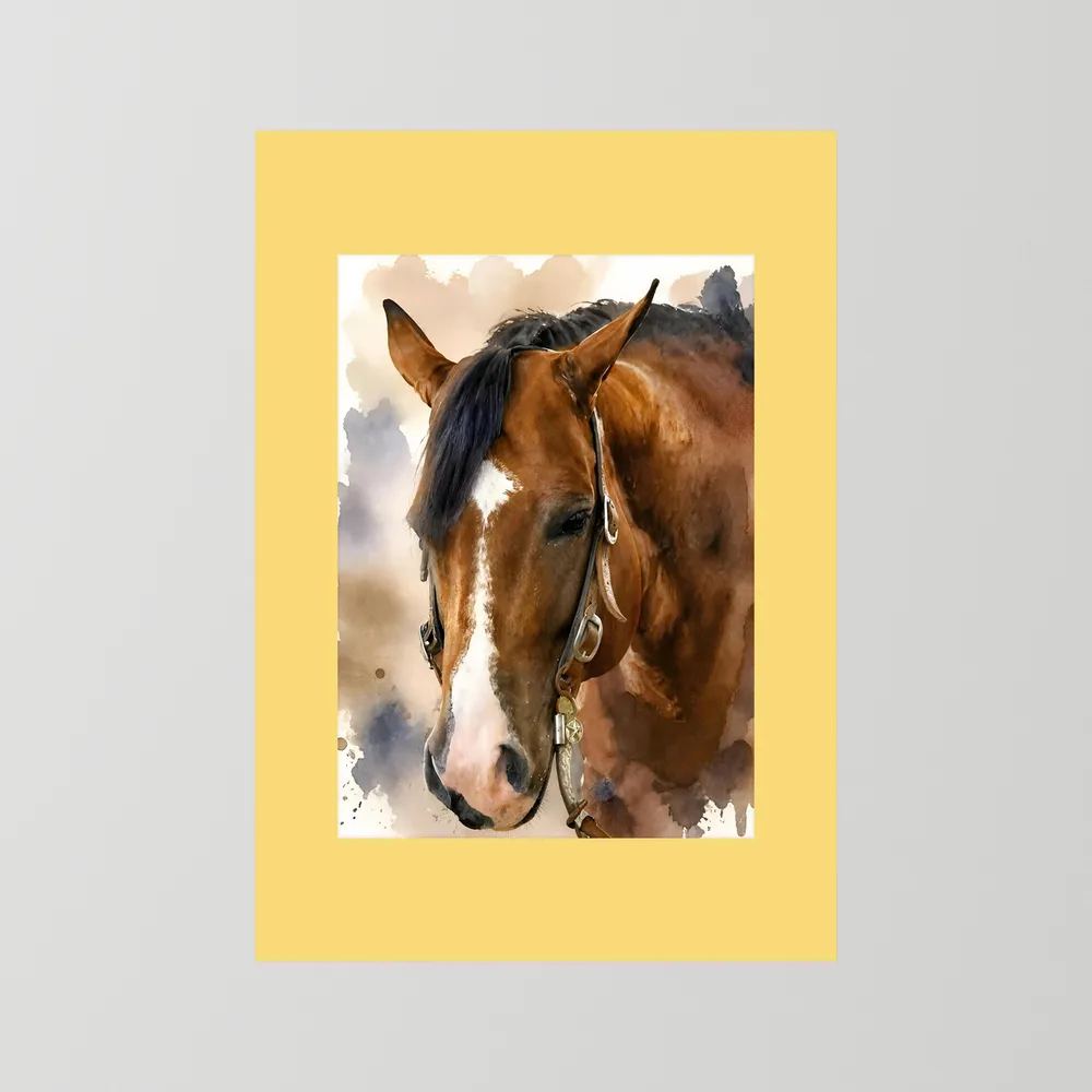 Bridle & Soft Wash — Quarter Horse Watercolor