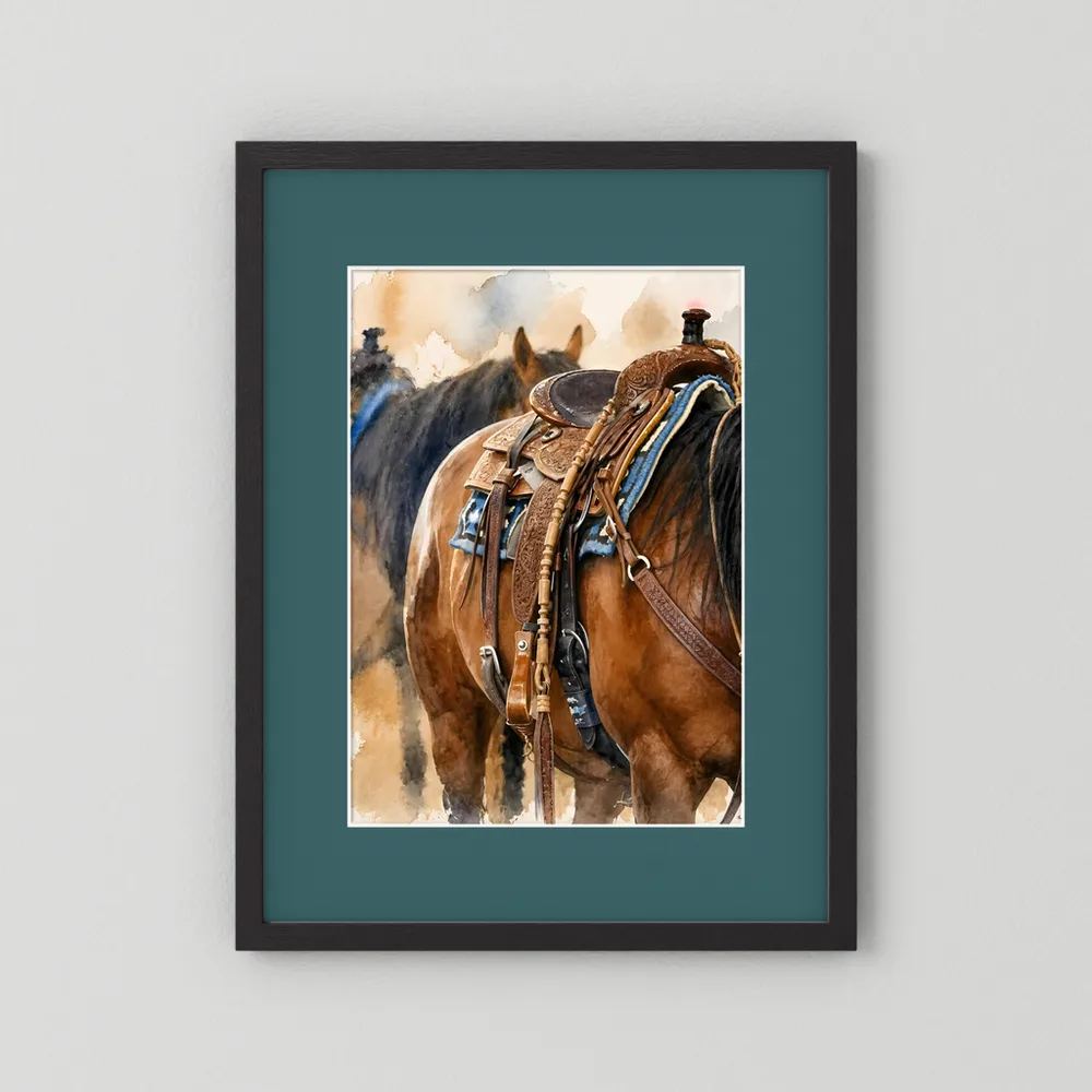 Delta Saddlework — Quarter Horse Watercolor