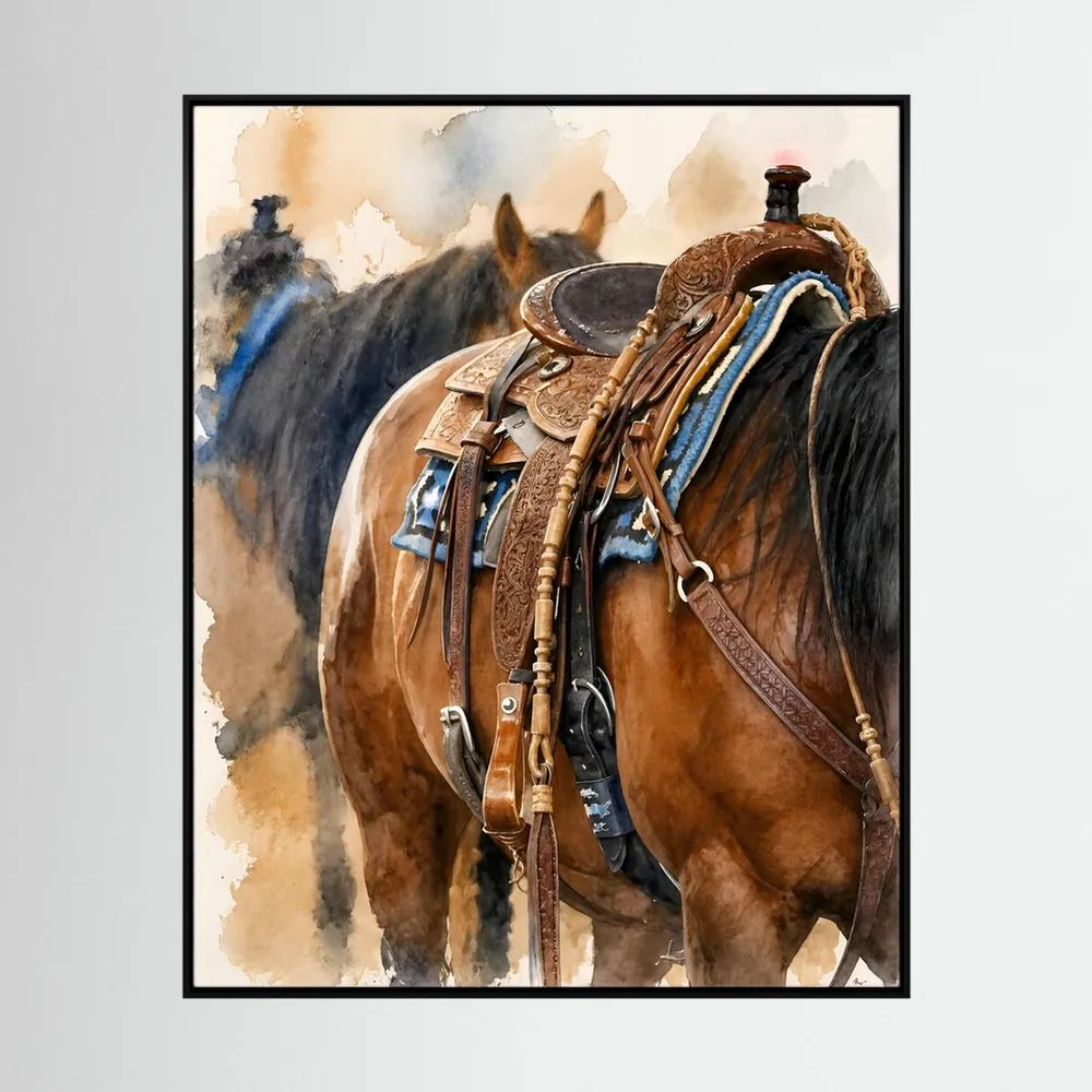 Delta Saddlework — Quarter Horse Watercolor