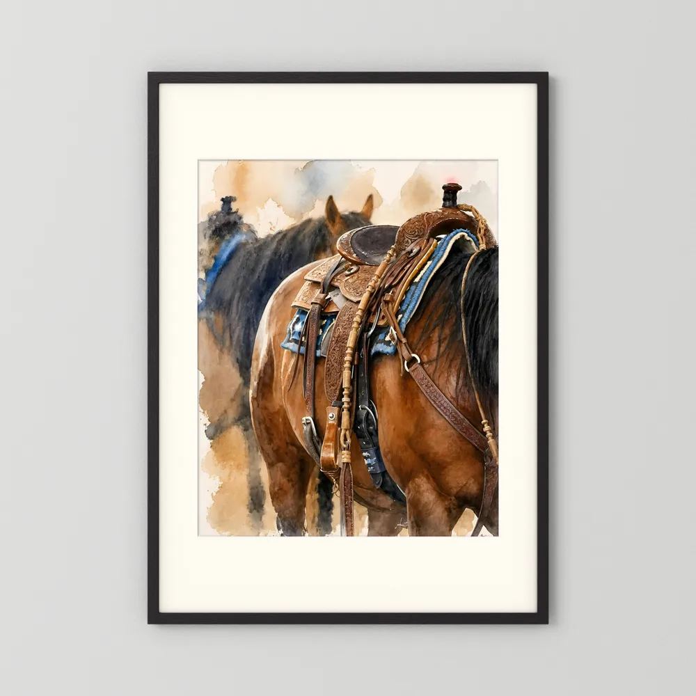 Delta Saddlework — Quarter Horse Watercolor