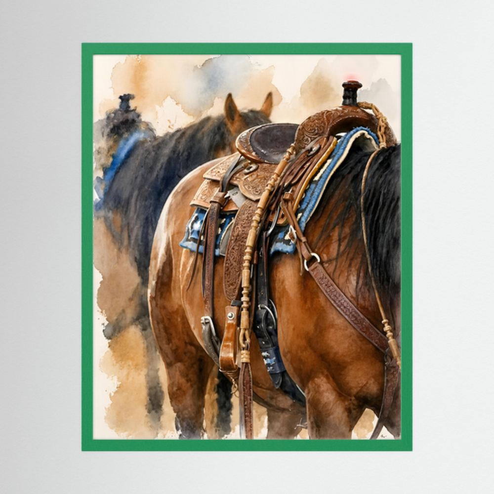 Delta Saddlework — Quarter Horse Watercolor