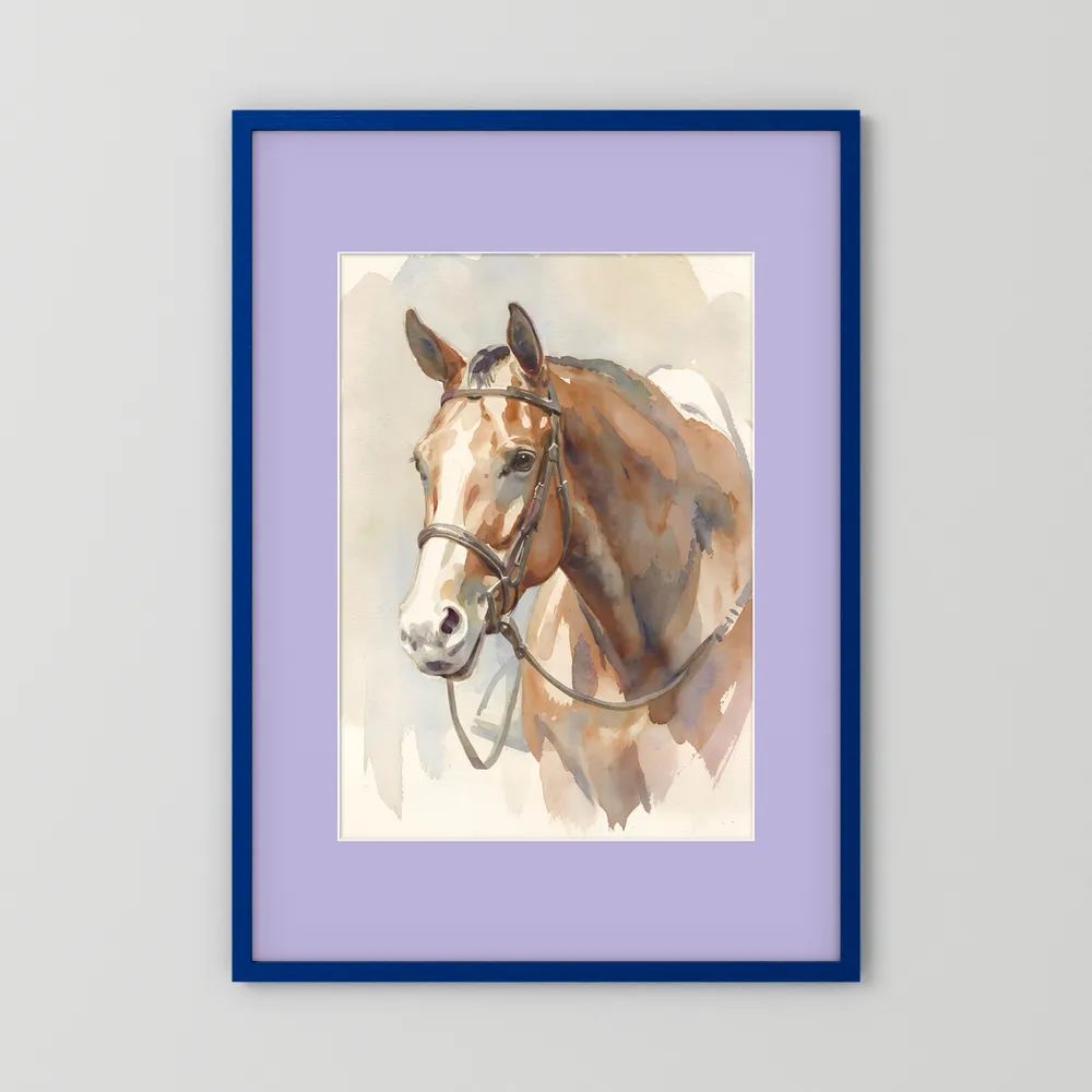 Ready To Show – Hunter Quarter Horse in Watercolor