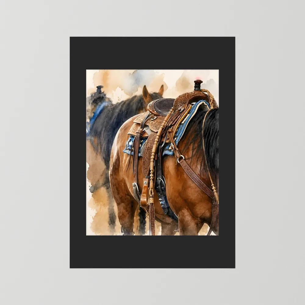 Delta Saddlework — Quarter Horse Watercolor