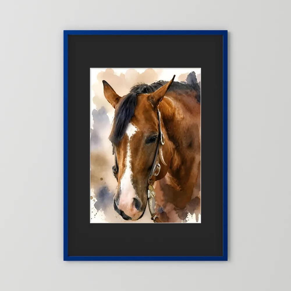 Bridle & Soft Wash — Quarter Horse Watercolor