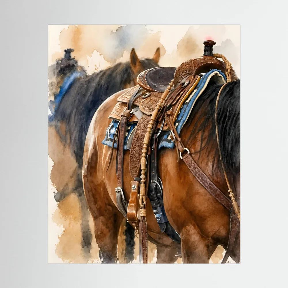 Delta Saddlework — Quarter Horse Watercolor