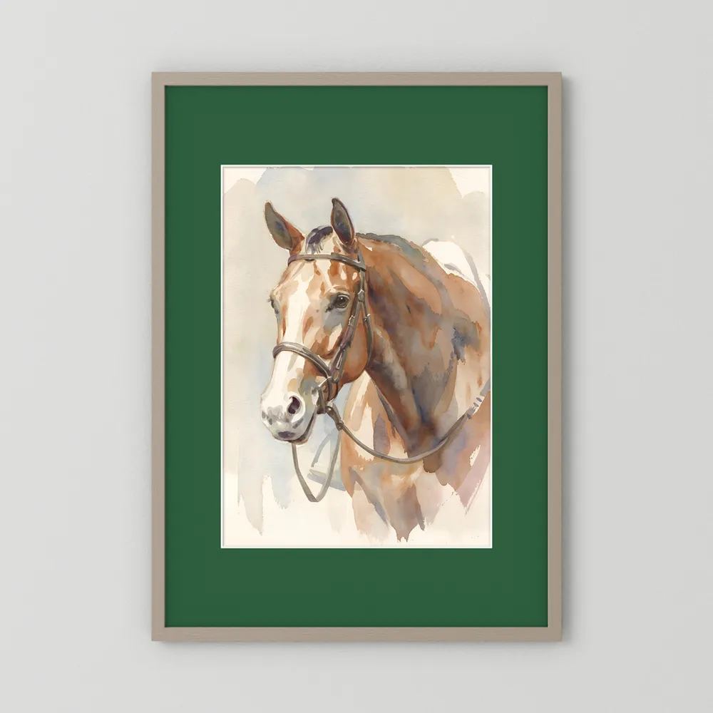 Ready To Show – Hunter Quarter Horse in Watercolor