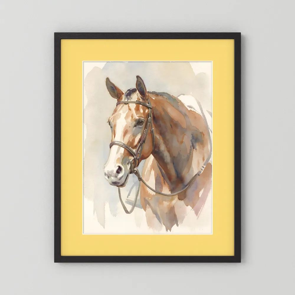 Ready To Show – Hunter Quarter Horse in Watercolor
