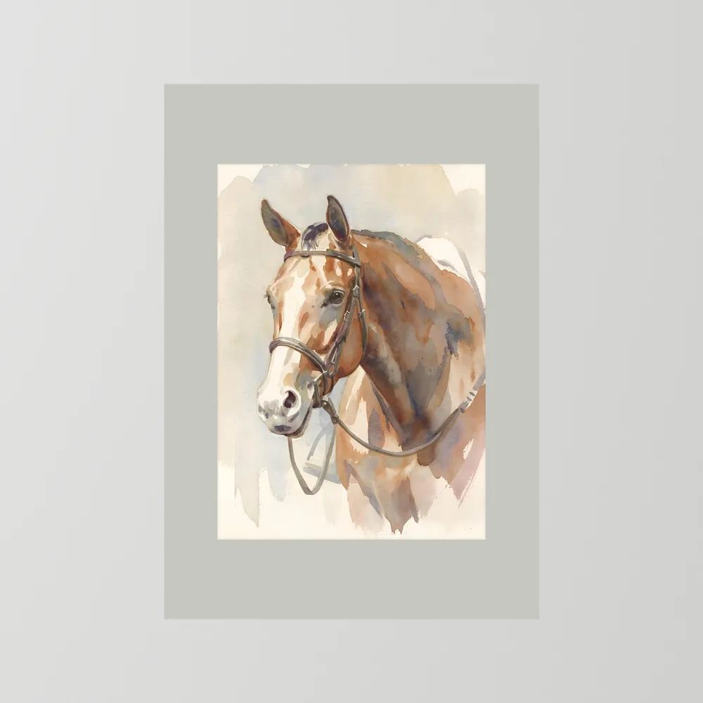 Ready To Show – Hunter Quarter Horse in Watercolor