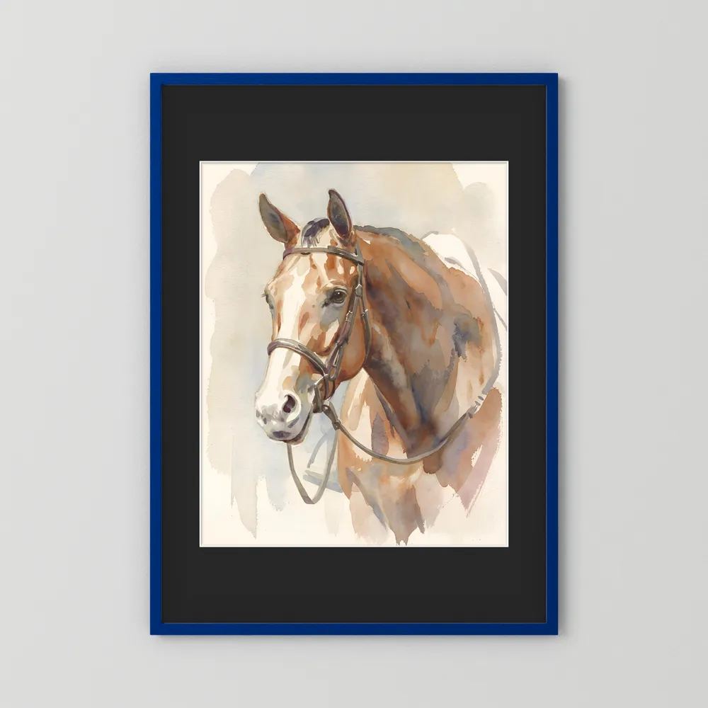 Ready To Show – Hunter Quarter Horse in Watercolor