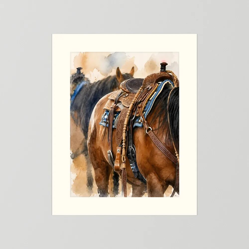 Delta Saddlework — Quarter Horse Watercolor