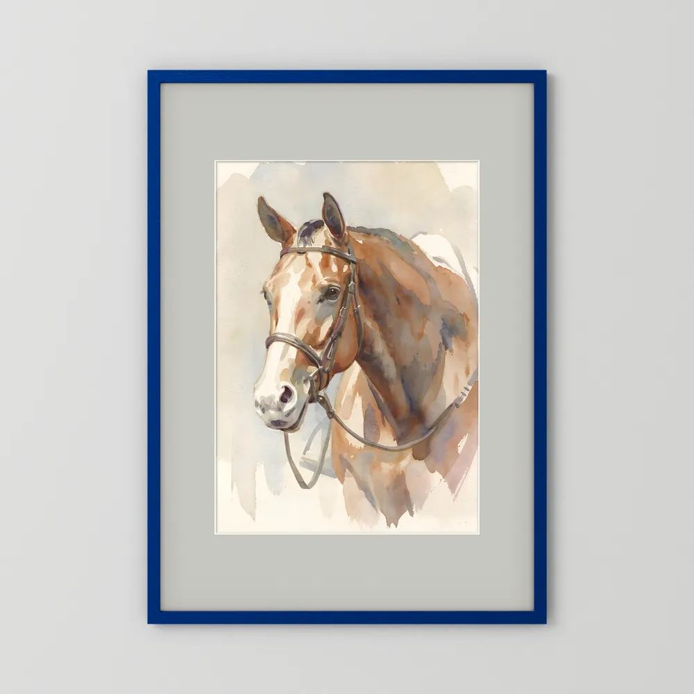 Ready To Show – Hunter Quarter Horse in Watercolor