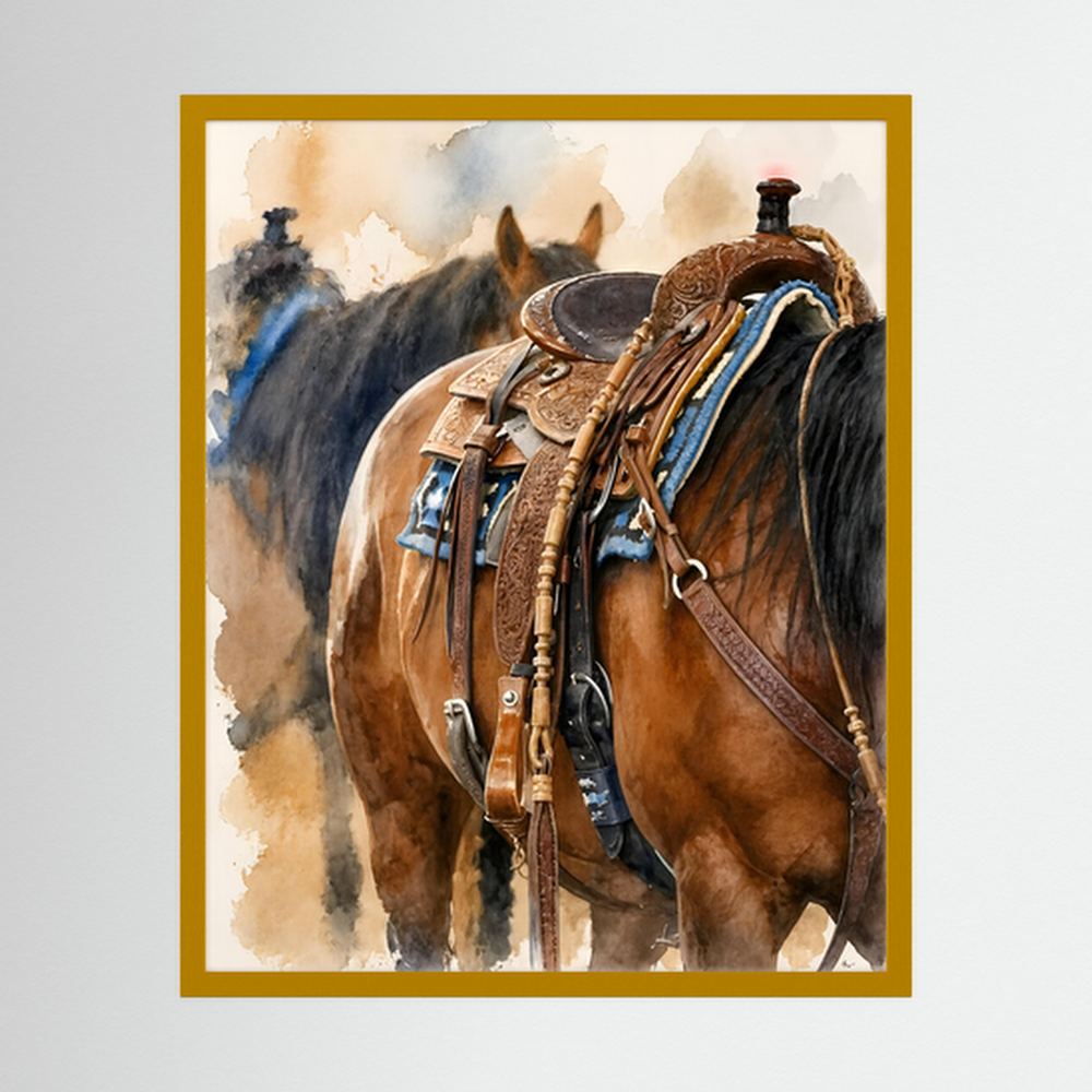 Delta Saddlework — Quarter Horse Watercolor
