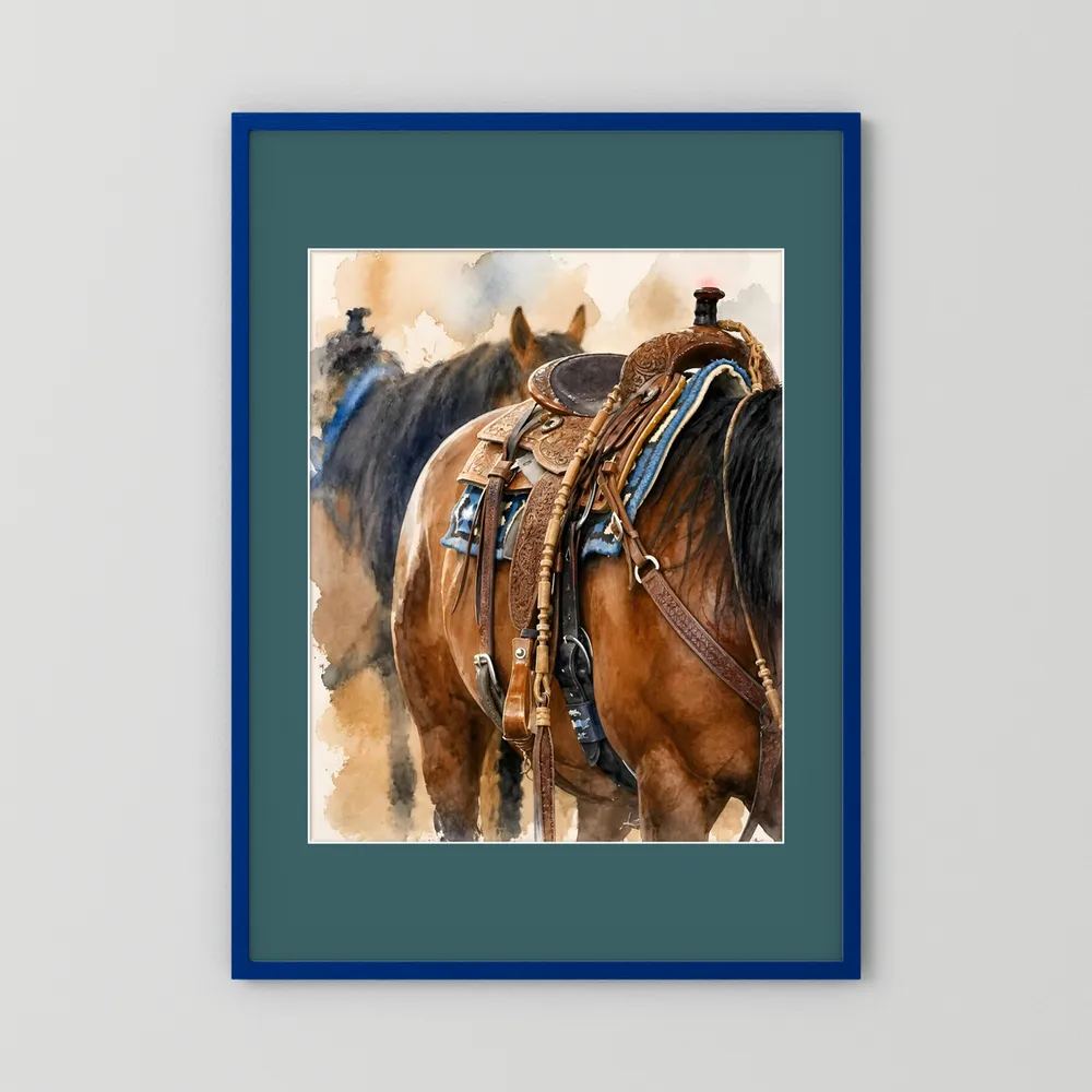 Delta Saddlework — Quarter Horse Watercolor