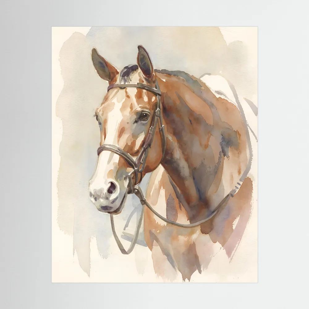 Ready To Show - Hunter Quarter Horse in Watercolor