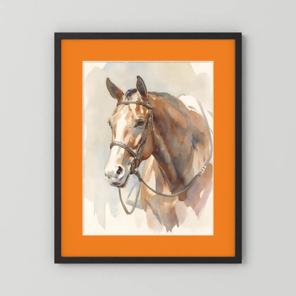 Ready To Show – Hunter Quarter Horse in Watercolor