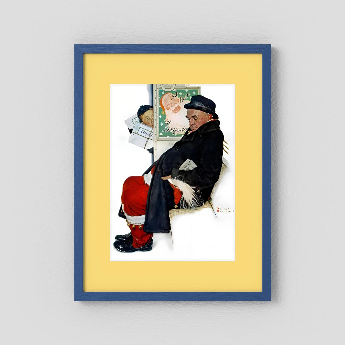 Norman Rockwell “Off Duty Santa” 1940 Vintage Christmas Art Print