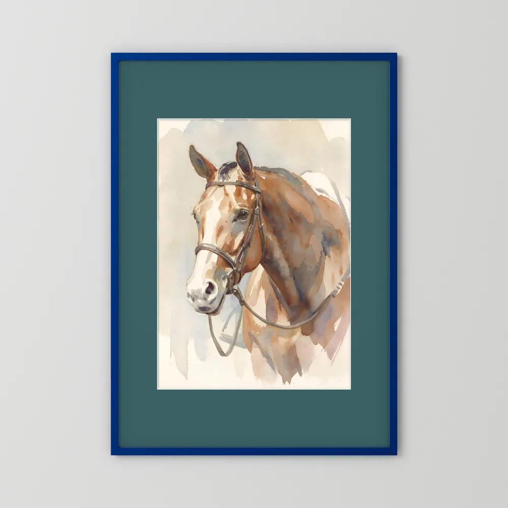 Ready To Show – Hunter Quarter Horse in Watercolor