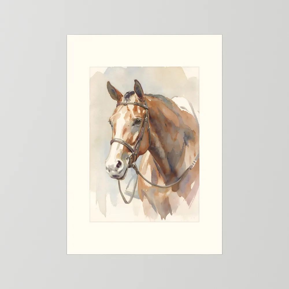 Ready To Show – Hunter Quarter Horse in Watercolor