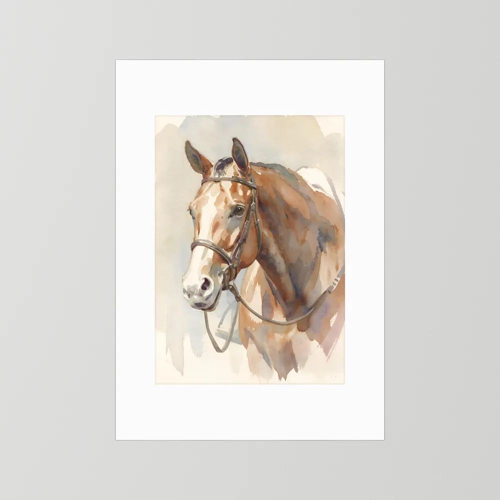Ready To Show – Hunter Quarter Horse in Watercolor