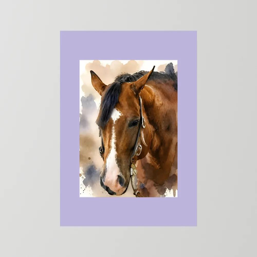 Bridle & Soft Wash — Quarter Horse Watercolor