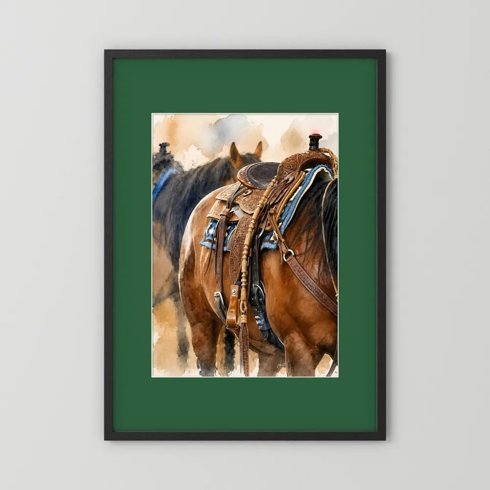 Delta Saddlework — Quarter Horse Watercolor