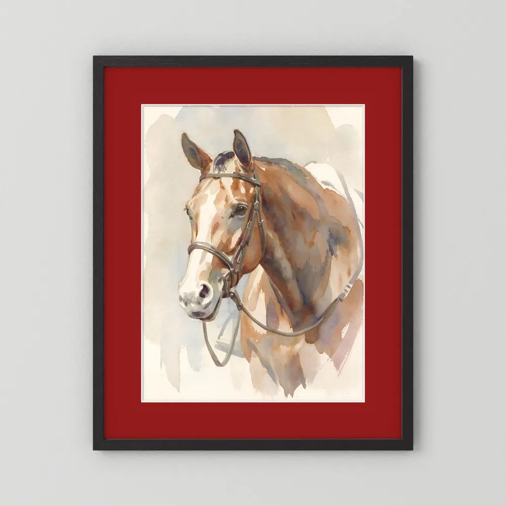 Ready To Show – Hunter Quarter Horse in Watercolor