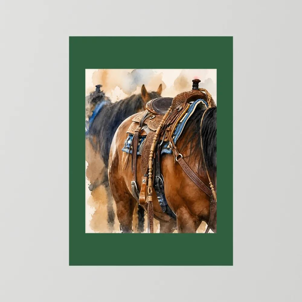 Delta Saddlework — Quarter Horse Watercolor
