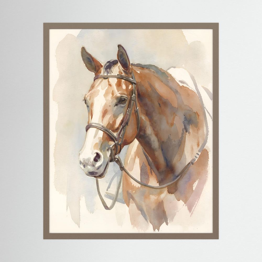 Ready To Show – Hunter Quarter Horse in Watercolor
