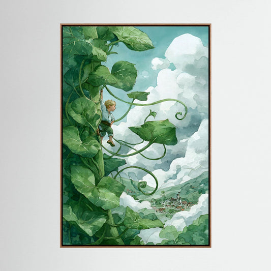 Jack’s Ascent to the Clouds - Jack In The Beanstalk in Watercolors