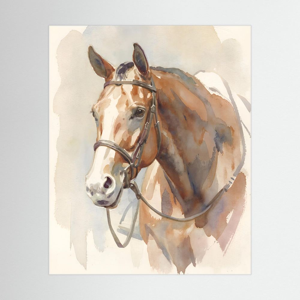 Ready To Show – Hunter Quarter Horse in Watercolor