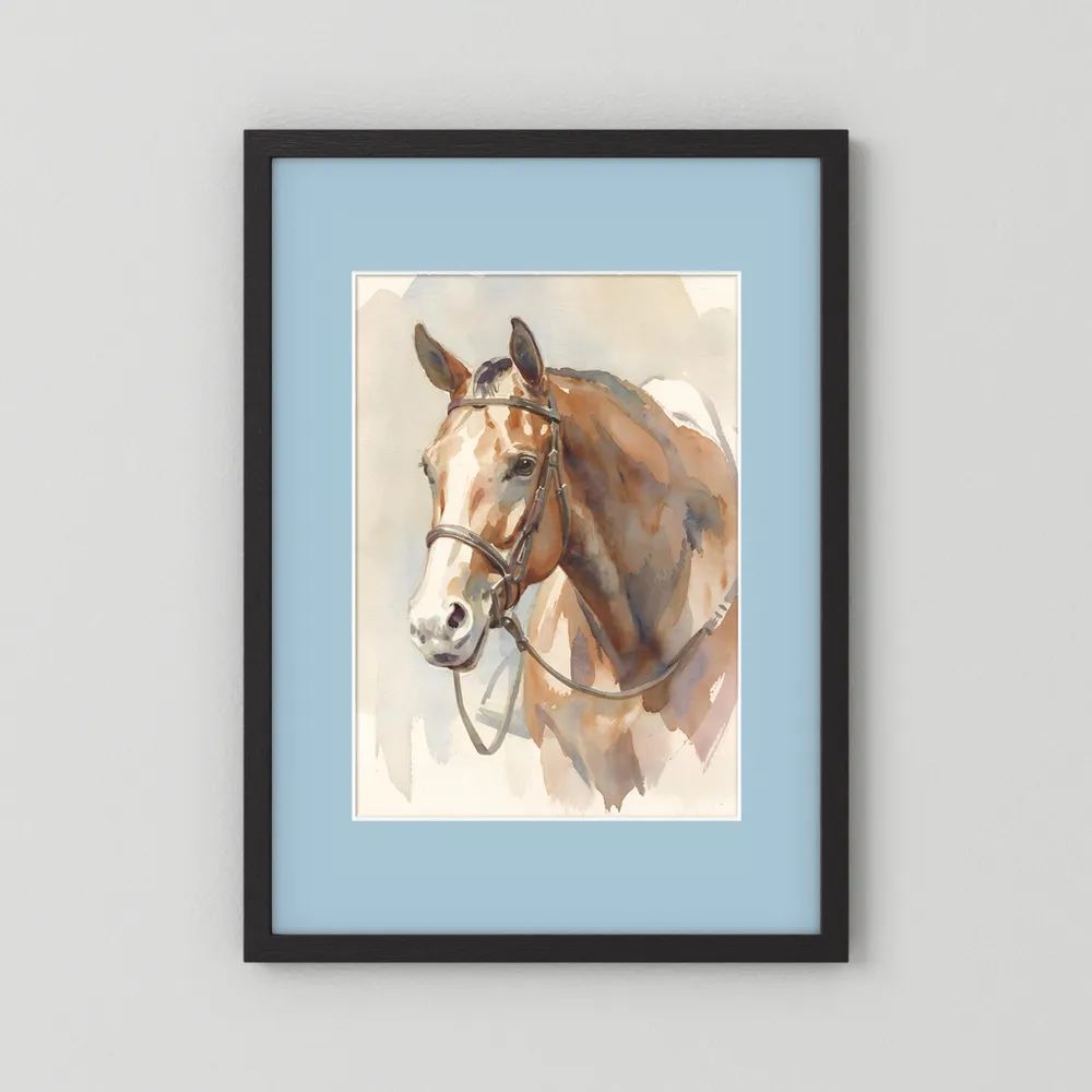 Ready To Show – Hunter Quarter Horse in Watercolor