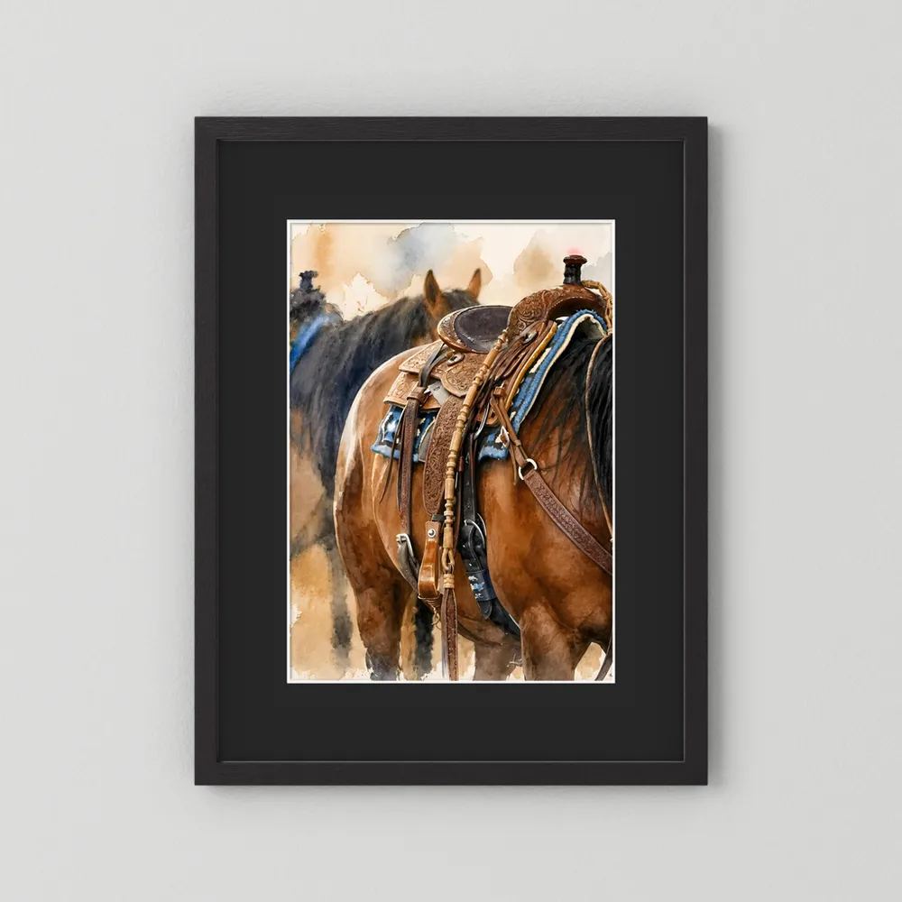 Delta Saddlework — Quarter Horse Watercolor