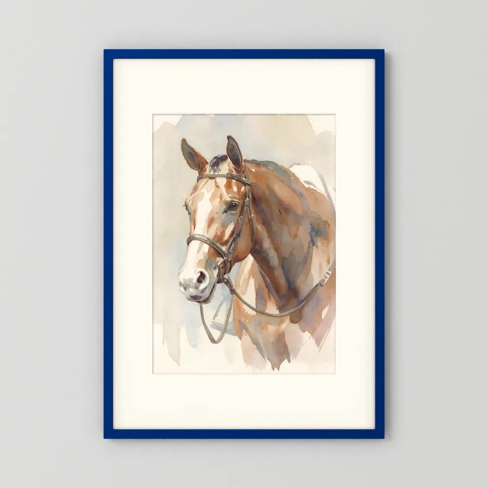 Ready To Show – Hunter Quarter Horse in Watercolor