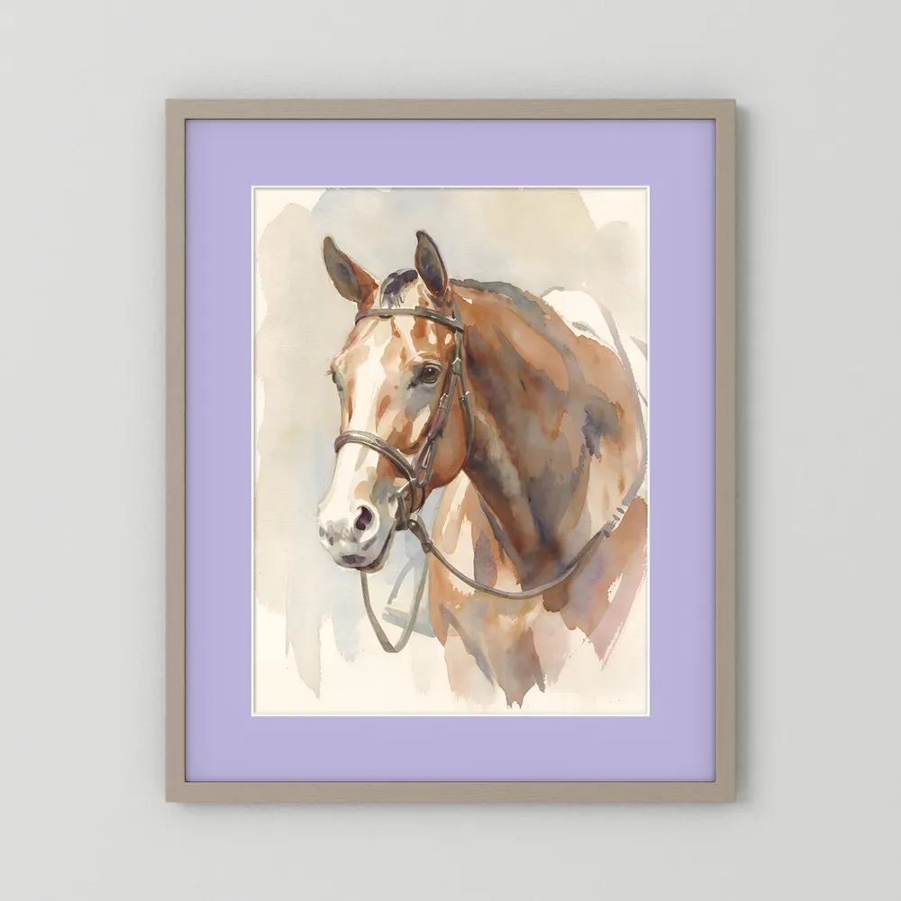 Ready To Show – Hunter Quarter Horse in Watercolor