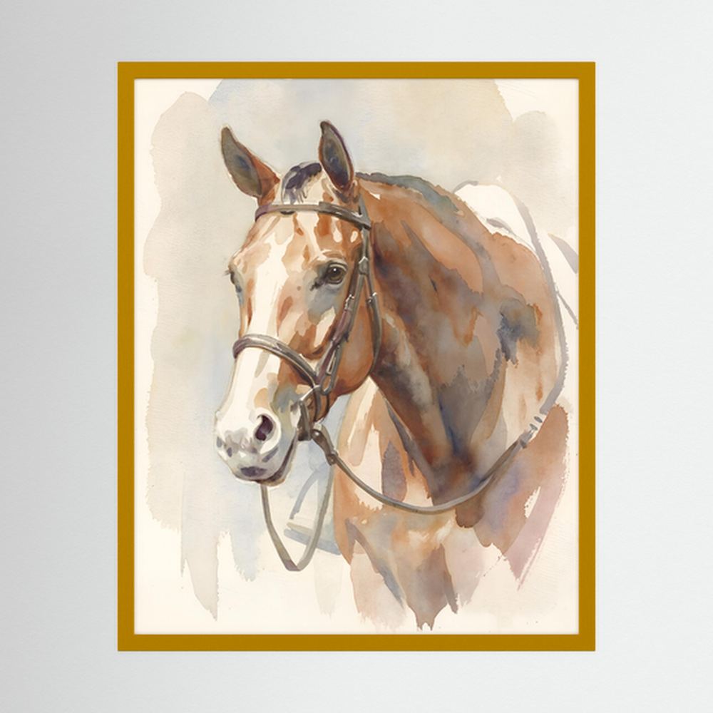 Ready To Show – Hunter Quarter Horse in Watercolor