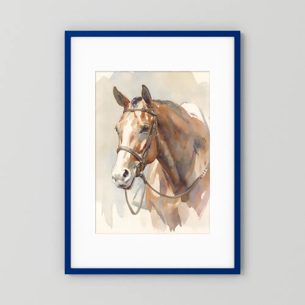 Ready To Show – Hunter Quarter Horse in Watercolor