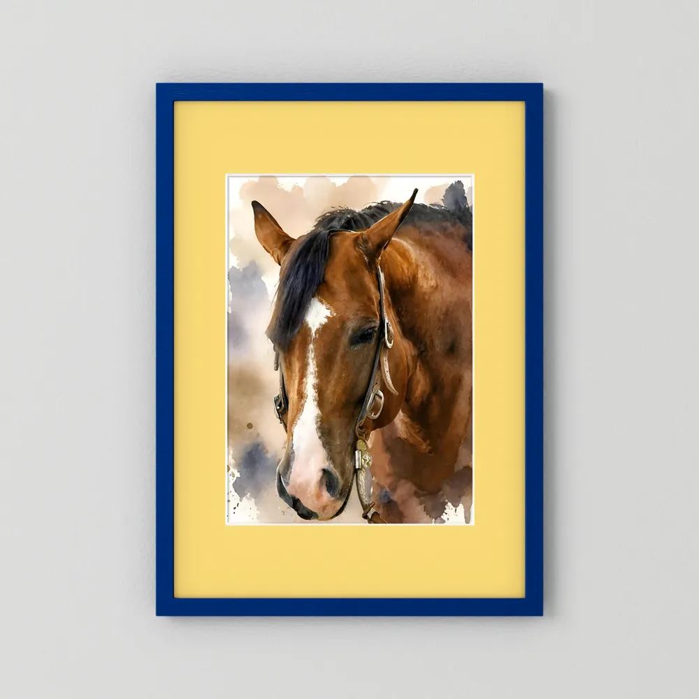 Bridle & Soft Wash — Quarter Horse Watercolor
